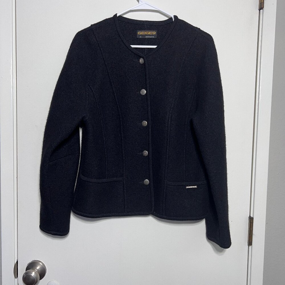 Geiger of Austria 100% Wool Button Front Jacket Women's Size Euro 40 US 10